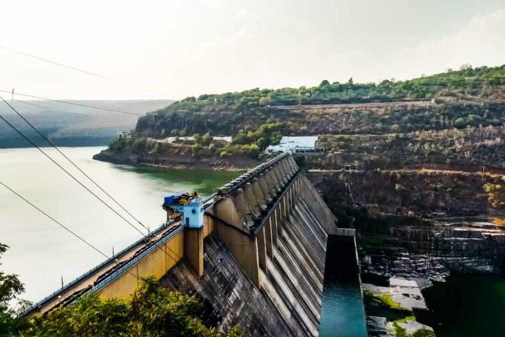 A view of the Srisailam Dam