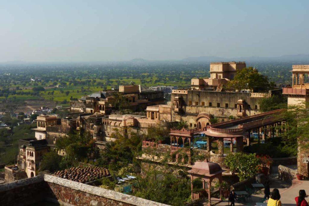 The lavishness of Neemrana Fort during weekend getaways from Gurgaon within 100 km.