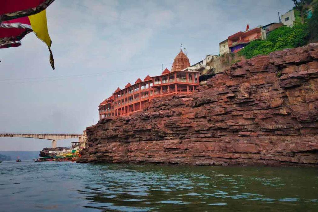 The island of Temples at Omkareshwar during visits to hill stations in Madhya Pradesh.