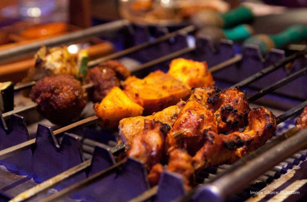 Delicious barbecues served at one of the best restaurants in Guwahati, Barbecue Nation.
