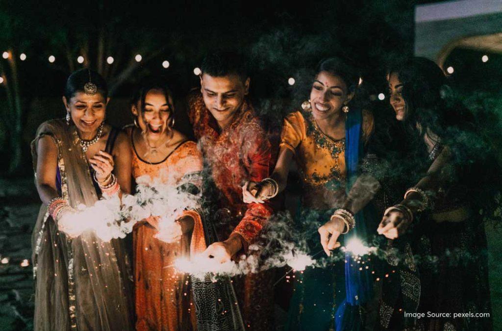 Celebrating Diwali Festival with family 