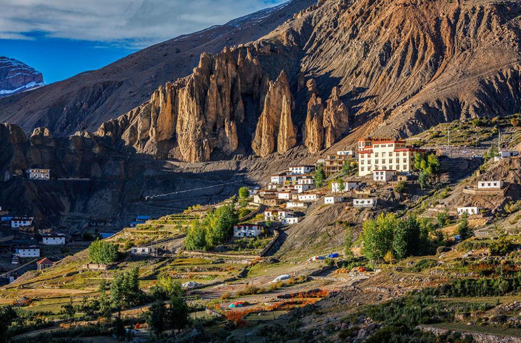 The beautiful Spiti Valley one of the remote places in India.
