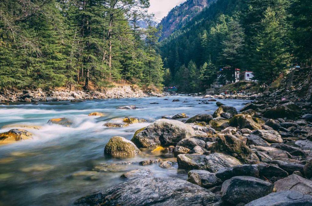 Kasol is one of the best places to visit in Kullu with dense green forests and free flowing rivers
