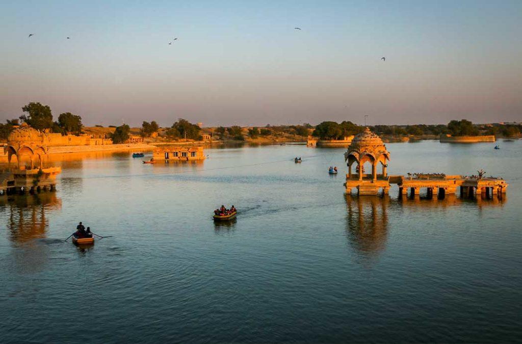 Gadsisar Lake in Jaisalmer. Best time to visit Jaisalmer. 