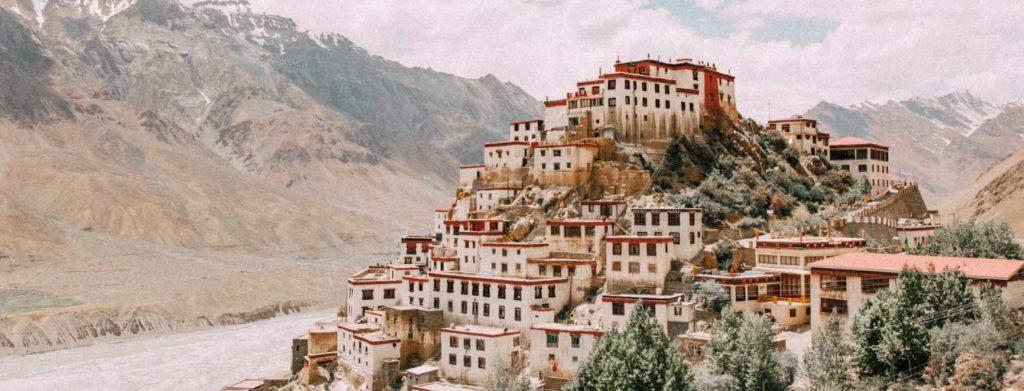 Himalayan monasteries in Ladakh are often nestled in the midst of towering mountains, serene valleys, and lush forests.