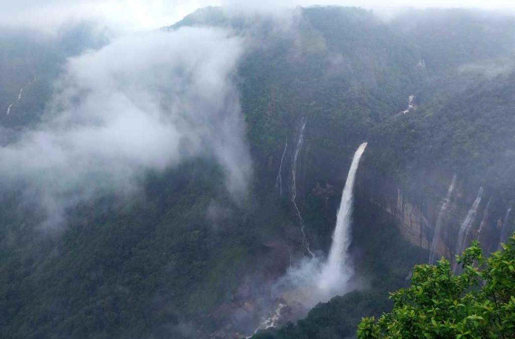 Mark serenity with Nohkalikai Waterfall during Meghalaya trip 