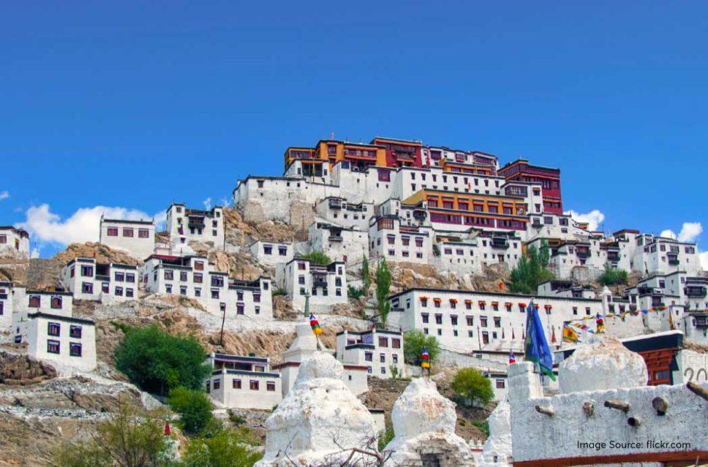 The Thiksey Monastery is one of the most beautiful monasteries in Ladakh which resembles the Potala Palace in Lhasa, Tibet.