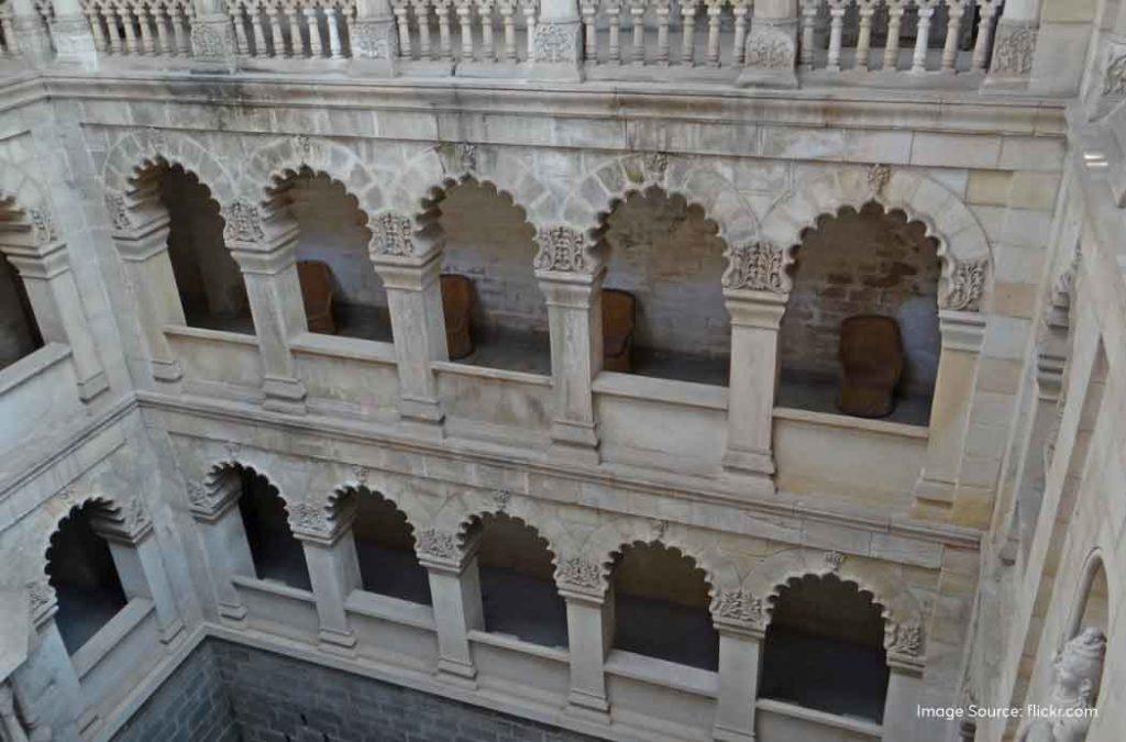 The Wankaner Palace stepwell is one of the most recently constructed stepwells in Gujarat.