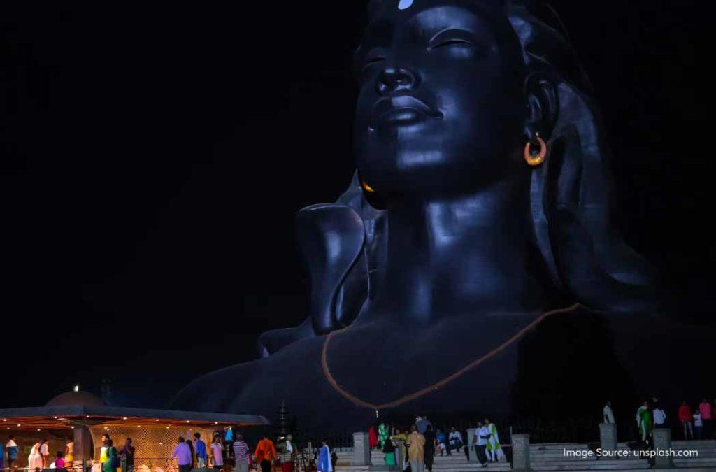 Isha Adiyogi in Coimbatore is one of the most serene temples in Tamil Nadu.