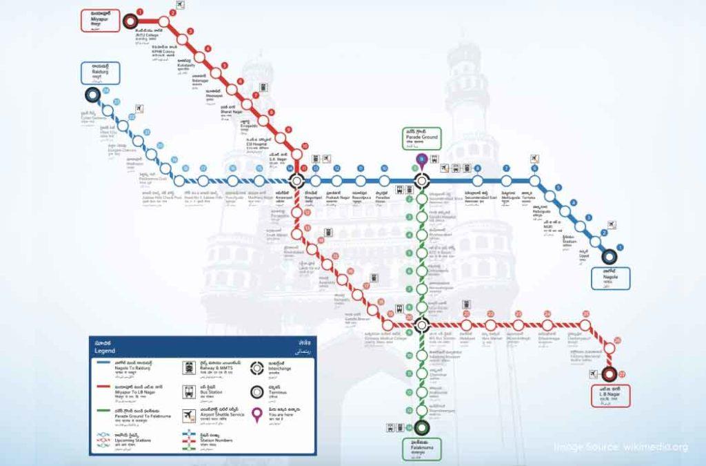 Check the Hyderabad Metro Map