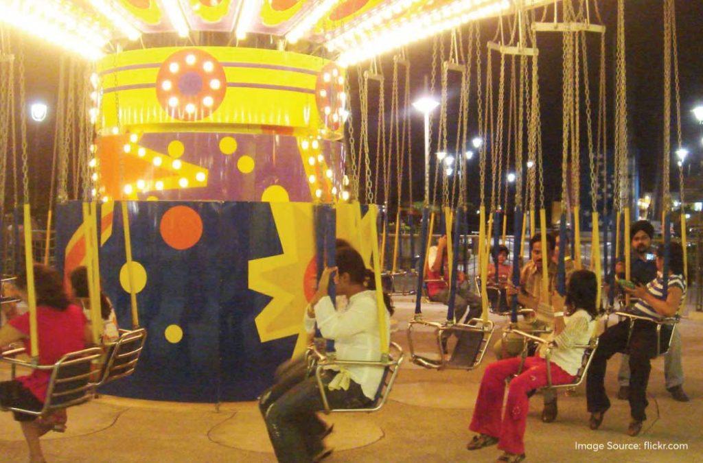 Entry-only ticket costs INR 300 per person and if they want to enjoy any of the rides INR 100 will be charged per ride. 