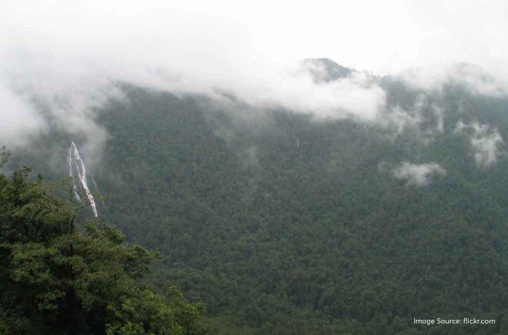 People who are exploring the dense rainforests of the Agumbe region can witness the Barkana Falls from a distance. 