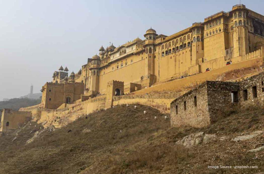 Forts in India are usually perched on hilltops and surrounded by wild vegetation.