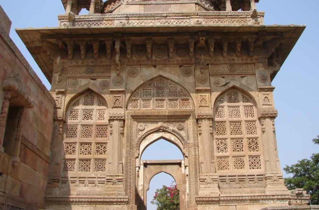 Main gate to Champaner-Pavagadh Archeological Park, one of the popular places to visit in Gujarat