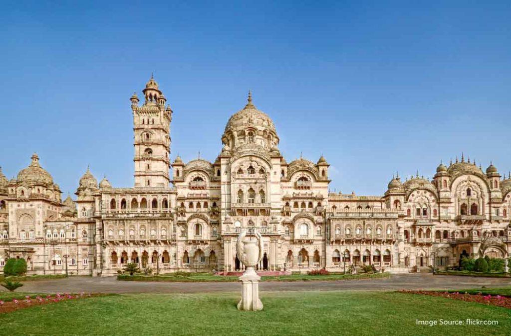 Witness the grandeur of Laxmi Vilas Palace while exploring the places to visit in Gujarat.