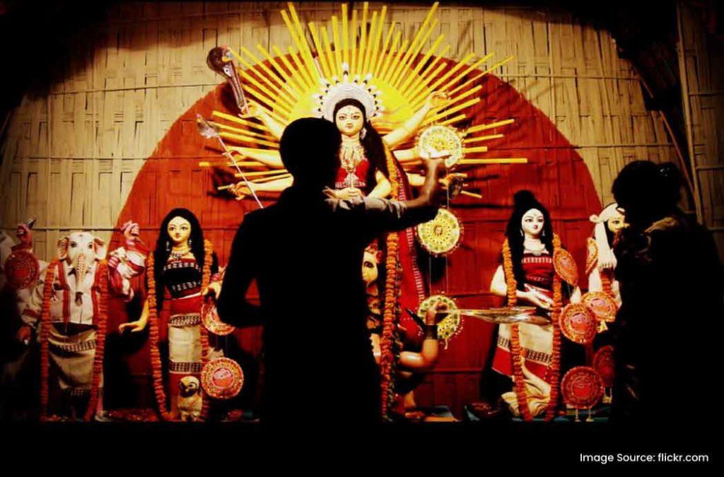 Attend a cultural event or festival like Durga Puja as one of the things to do in Kolkata.