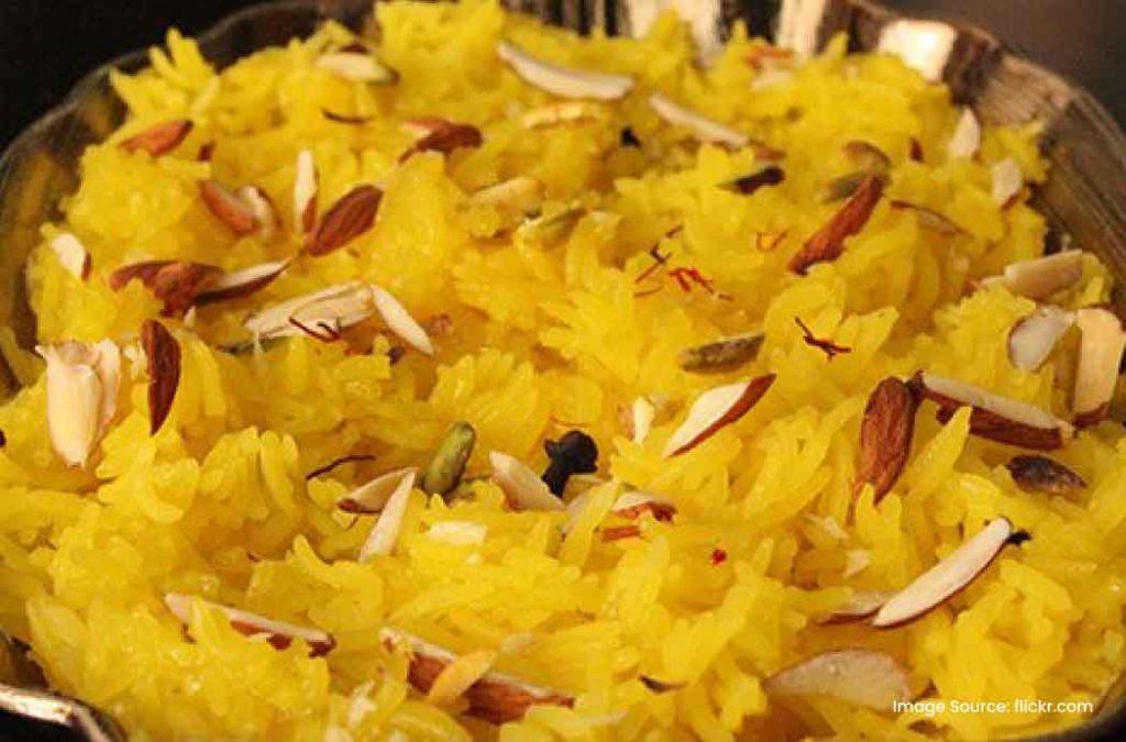 People prepare yellow-coloured rice on Vasant Panchami.