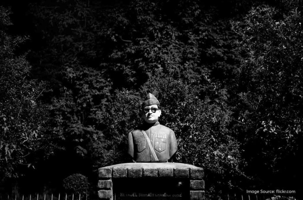 Statue of Netaji Subhash Chandra Bose is garlanded on Subhash Chandra Bose Jayanti.