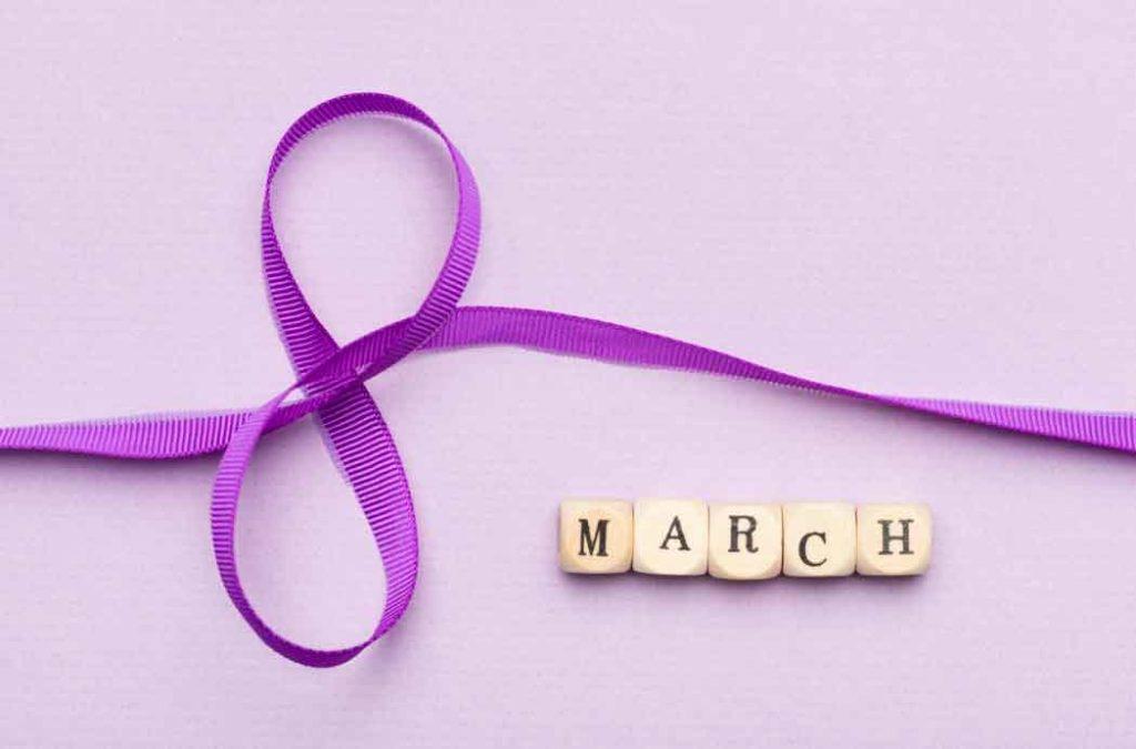 People wear purple colour on International Women's Day to represent strength, power and justice.