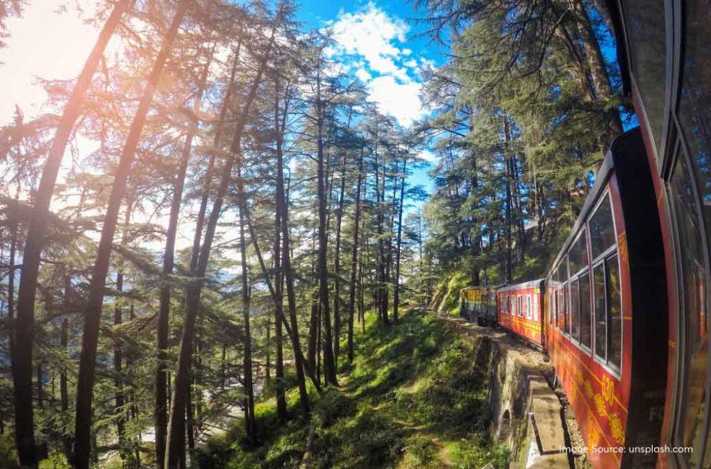 Enjoy a scenic toy train ride while visiting Shimla on a long weekend in May 2025.